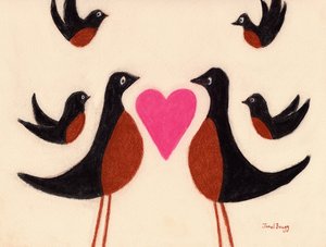 Robins in Love, c.2023 by Janel Bragg