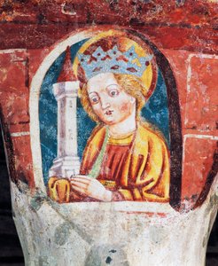 Hrastovlje Fortified Church, Trinity Church, Santa Barbara (detail)