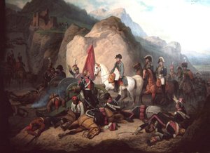 Napoleon in the Somosierra Gorge by January Suchodolski
