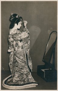 A woman dressed in a kimono