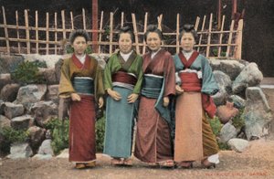 Tea House Girls, Japan by Japanese Photographer