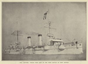 The Chitose, Which Took Part in the First Battle at Port Arthur