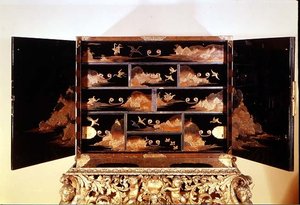 Japanese Cabinet on Stand, Open
