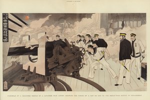 Man-of-War During an Engagement