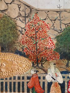 Osakazu Byobu - Japanese Eight-Panel Folding Screen by Japanese School