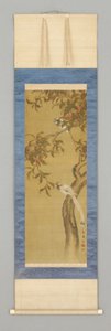 Peach and birds, early 19th century by Japanese School