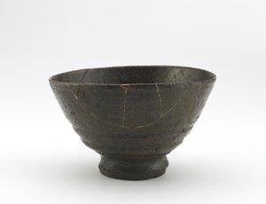 Rakuzan Ware Tea Bowl in Kugibori Irabo Style, Early 18th Century by Japanese School