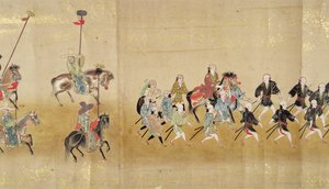 Sixth Korean Embassy to Japan in Meireki 1 at the time of Tokugawa Ietsunas succession in 1651, possibly by Kano Masunobu (1625-94) (detail)