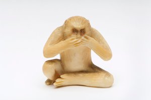 Speak No Evil, one of the Three Wise Monkeys