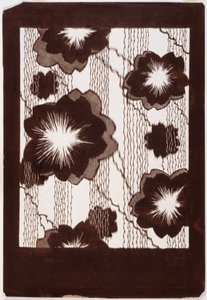 Stencil: Hibiscus Blossoms and Willow Branches by Japanese School