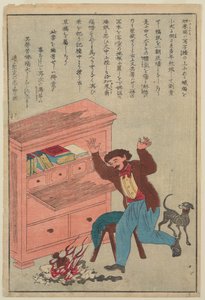 Thomas Carlyle, from the series Lives of Great People of the Occident, c.1870 by Japanese School