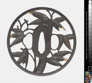 Tsuba: Bamboo by Japanese School