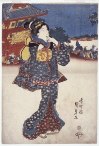 Untitled (A Woman Traveling) by Japanese School