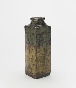 Yatsushiro or Shodai ware vase in the form of an archaic Chinese cong by Japanese School