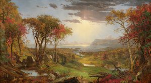 Autumn - On the Hudson River by Jasper Francis Cropsey