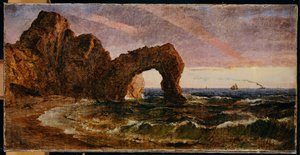 Sunset at Etretat by Jasper Francis Cropsey