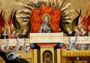 God the Father surrounded by angels, altarpiece from Verdu
