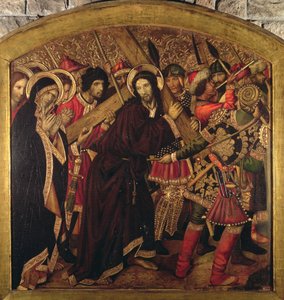 Road to Calvary, Blanquers Altarpiece by Jaume Huguet
