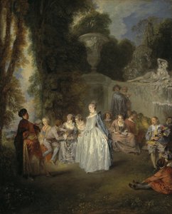 Venetian Festivals by Jean-Antoine Watteau
