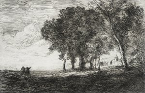 Italian Landscape by Jean-Baptiste-Camille Corot