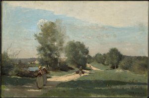 Road by the Water by Jean-Baptiste-Camille Corot