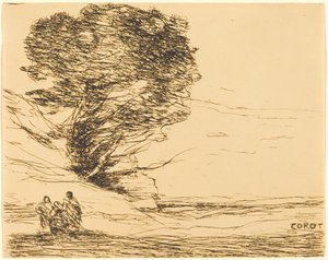 Souvenir of Antibes by Jean-Baptiste-Camille Corot