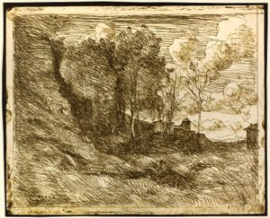 Souvenir of Ostia by Jean-Baptiste-Camille Corot