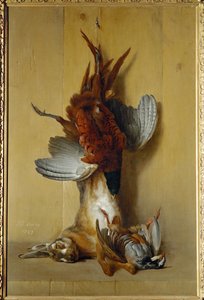 Pheasant, Hare and Partridge by Jean-Baptiste (school of) Oudry