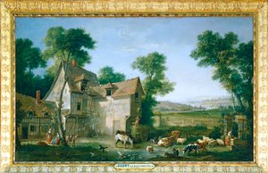 The Farm by Jean-Baptiste (school of) Oudry