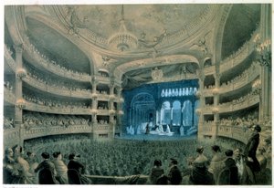 View of the Theatre Hall of the Opera Garnier by Jean Baptiste Arnout