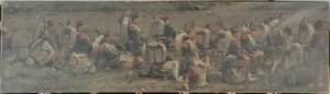 Military scene: the drums of the 1st Regiment of the Grenadiers de la Garde (fragment of the Rezonville panorama)