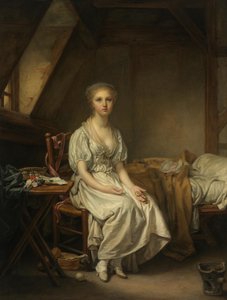The Lamentations of the Clock (The Faltering Virtue) by Jean-Baptiste Greuze