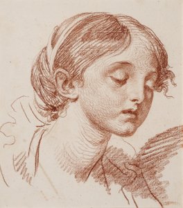Head of a Girl by Jean-Baptiste Greuze