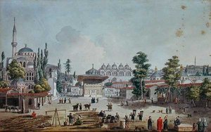 View of Tophane, Karakoy by Jean Baptiste Hilair