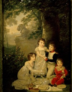 Four sons of Joachim Murat and Caroline Bonaparte by Jean Baptiste Isabey