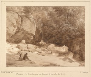 Junction of the Two Torrents Forming the Cascade of Grésy by Jean-Baptiste Isabey