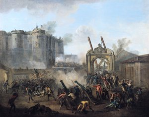 The storming of the Bastille on 14th July 1789