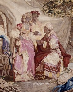 The Outdoor Banquet, Curtain Russian Games (detail)