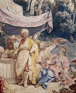 The Outdoor Banquet, Curtain Russian Games (detail)