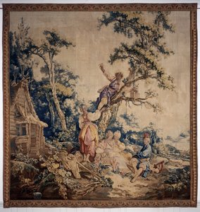 The Outdoor Banquet, Curtain Russian Games (detail) by Jean-Baptiste Le Prince