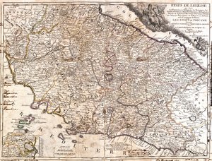 Emilia-Romagna, Tuscany, Marche, Umbria, Abruzzo, Lazio, Italy by Jean Baptiste Nolin