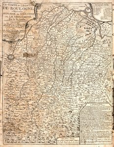 Map of County of Boulogne, France