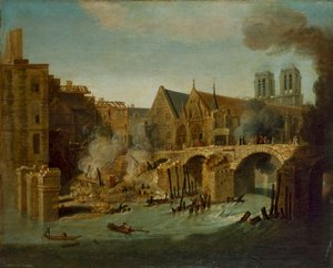The Petit Pont After the Fire of 1718