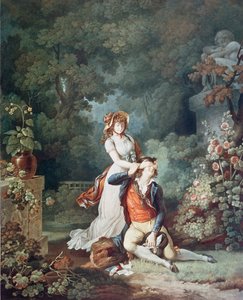 The Lover Surprised, Engraved by Charles Melchior Descourtis