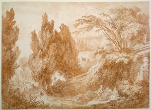 Park Landscape with Cheerful Company