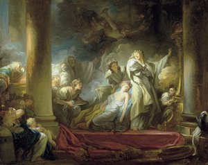 The Sacrifice of Caliroe by Jean-Honore Fragonard