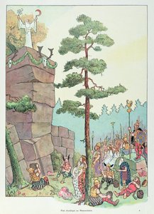 Druid Festival at Maennelstein, Alsace, illustration from 