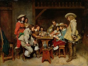 Innocents and Card Sharpers: A Game of Piquet by Jean Louis Ernest (after) Meissonier