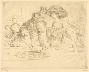 At the Gambling Table (second plate) by Jean-Louis Forain