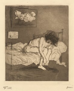 Woman Putting On Her Stockings by Jean-Louis Forain